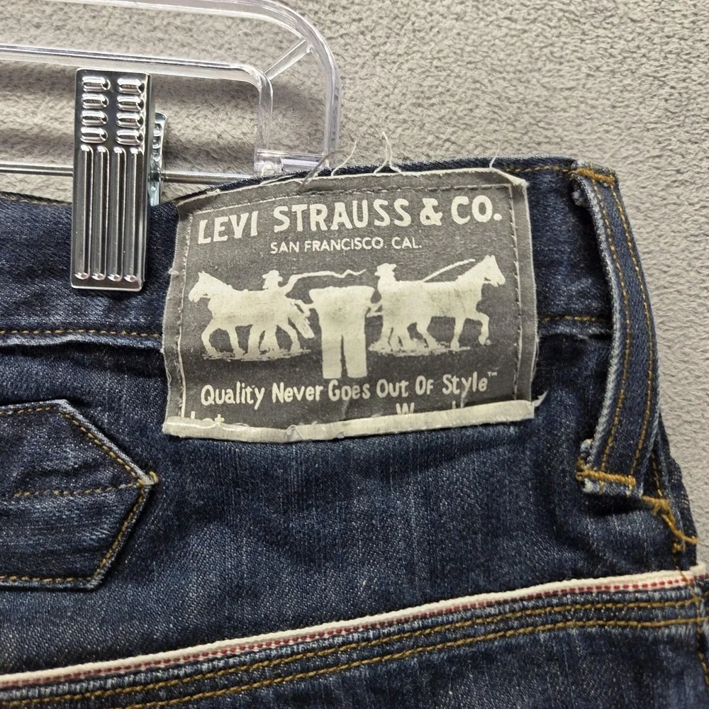 Vintage Levis Engineered Jeans Mens 36x32 Blue Buckle Back Twisted Dark Wash